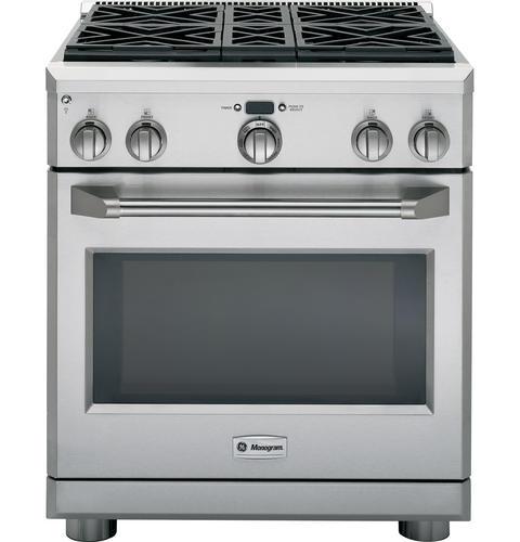 GE Monogram® 30" Dual-Fuel Professional Range with 4 Burners (Liquid Propane)