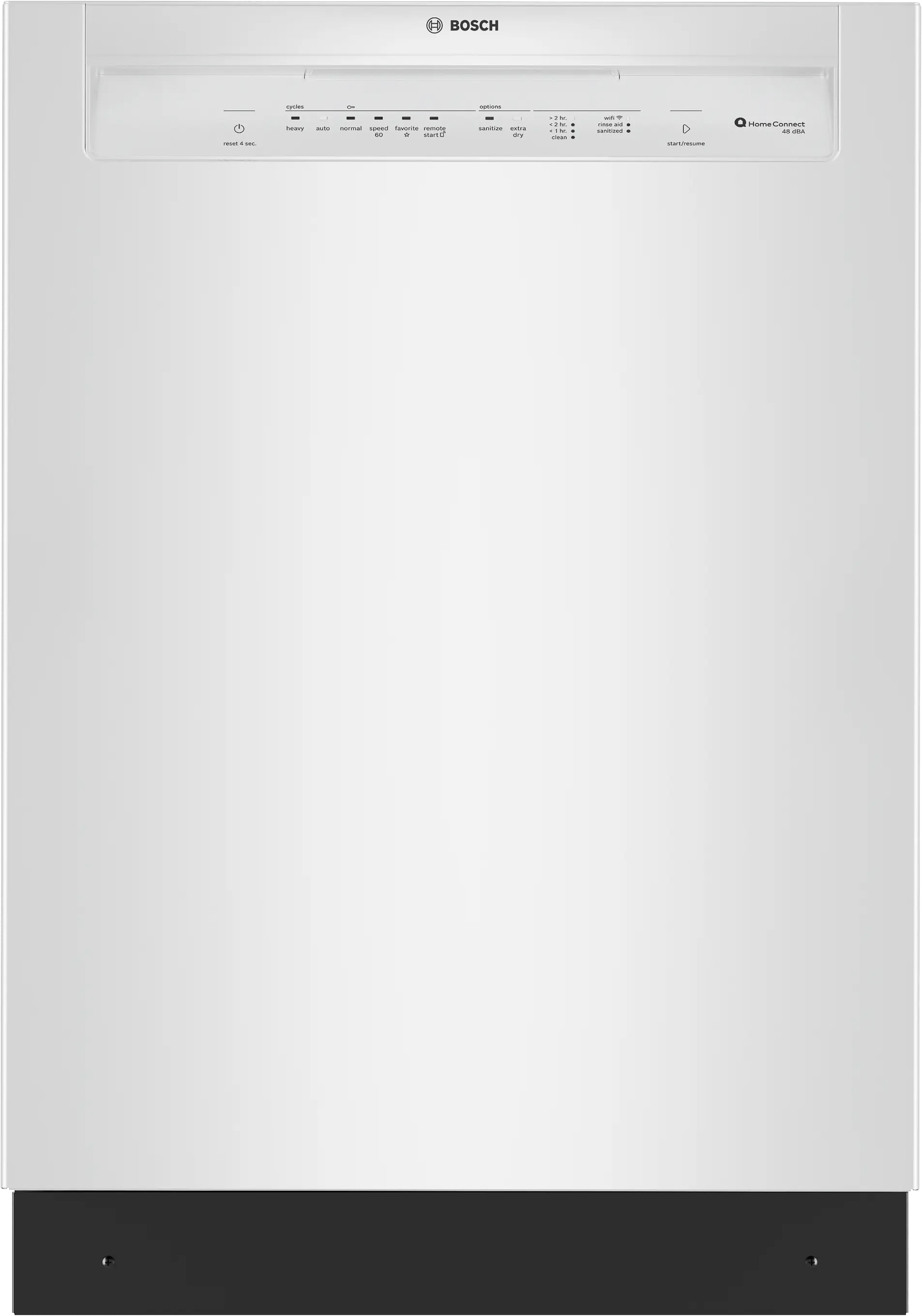 300 Recessed Handle, 48 dBA, Standard 3rd Rack, PureDry - WH