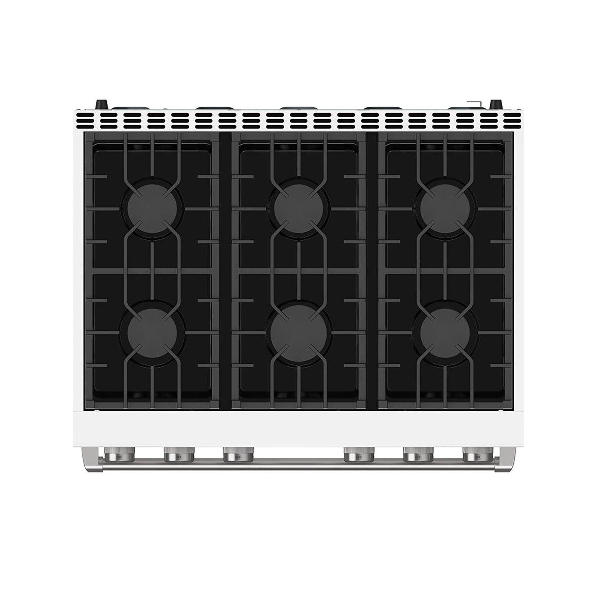 36 Inch Gas Range In White - Contemporary Professional