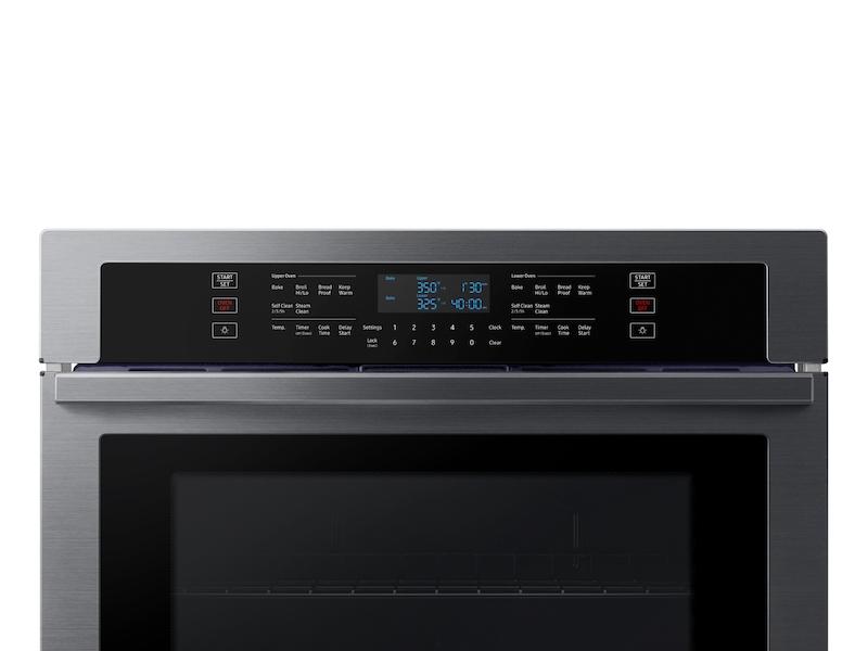 30" Double Wall Oven in Black Stainless Steel
