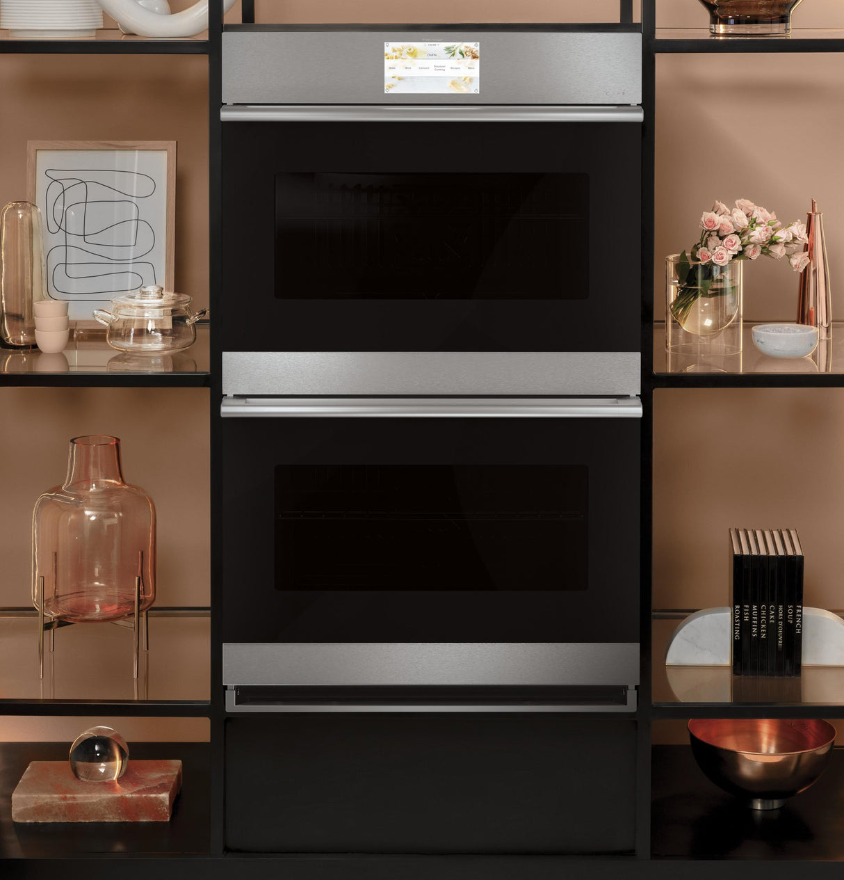 CAF(EBACK)™ 30" Smart Double Wall Oven with Convection in Platinum Glass