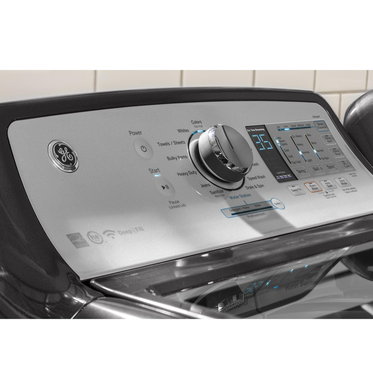 GE® 4.9 cu. ft. Capacity Smart Washer with Stainless Steel Basket