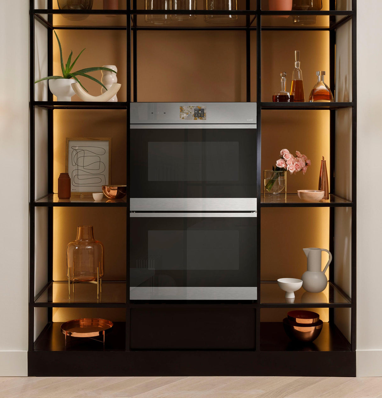CAF(EBACK)™ 30" Smart Built-In Convection Double Wall Oven in Platinum Glass