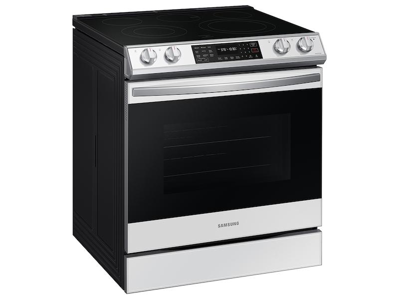 Bespoke 6.3 cu. ft. Smart Slide-in Electric Range with Air Fry & Convection in White Glass