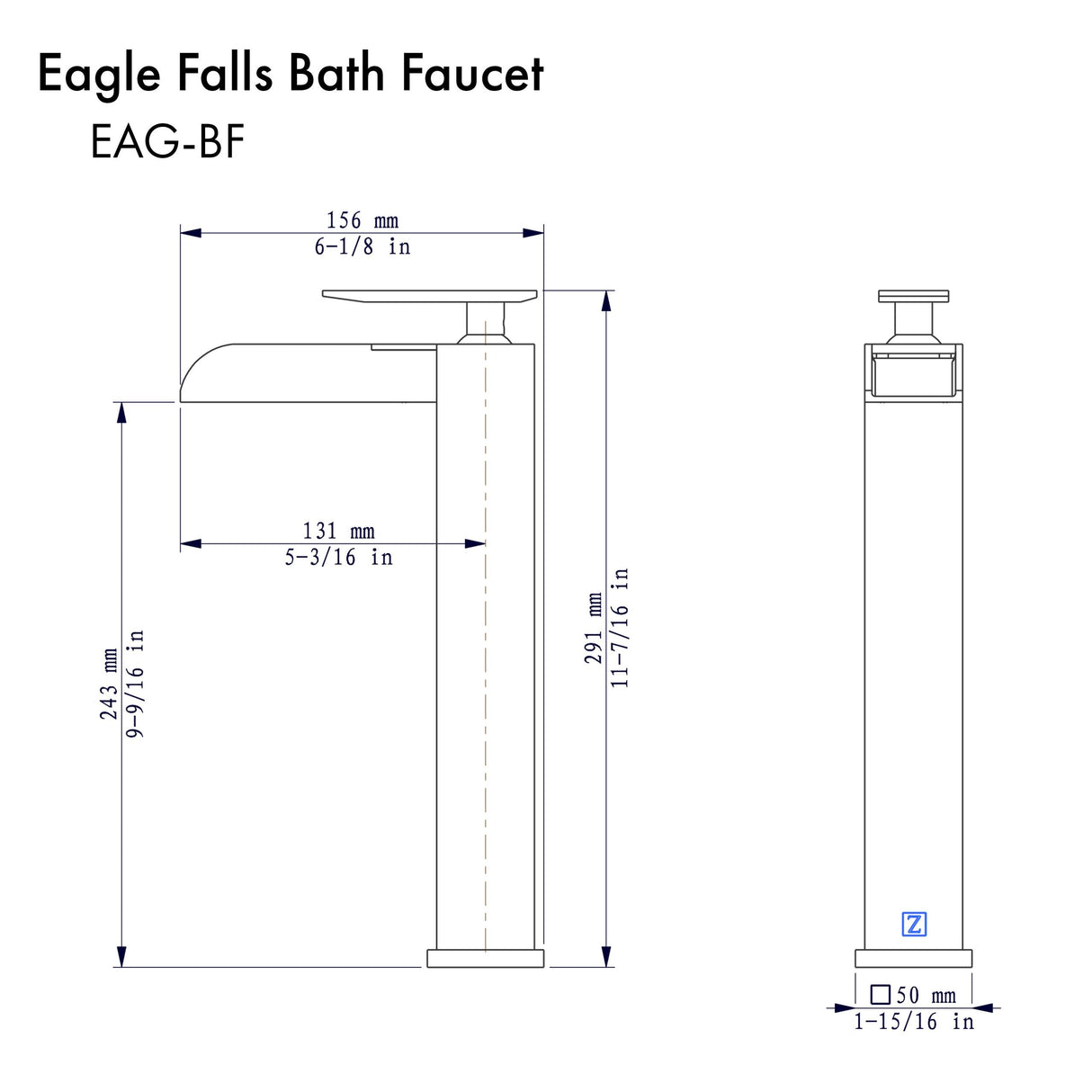 ZLINE Eagle Falls Bath Faucet in Chrome (EAG-BF-CH)