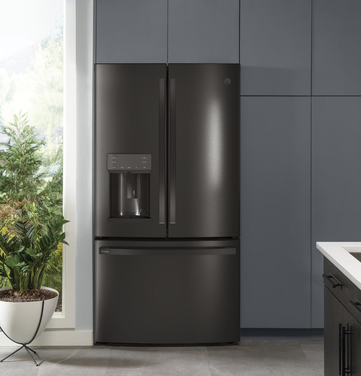 GE Profile™ Series 22.1 Cu. Ft. Counter-Depth French-Door Refrigerator with Door In Door and Hands-Free AutoFill
