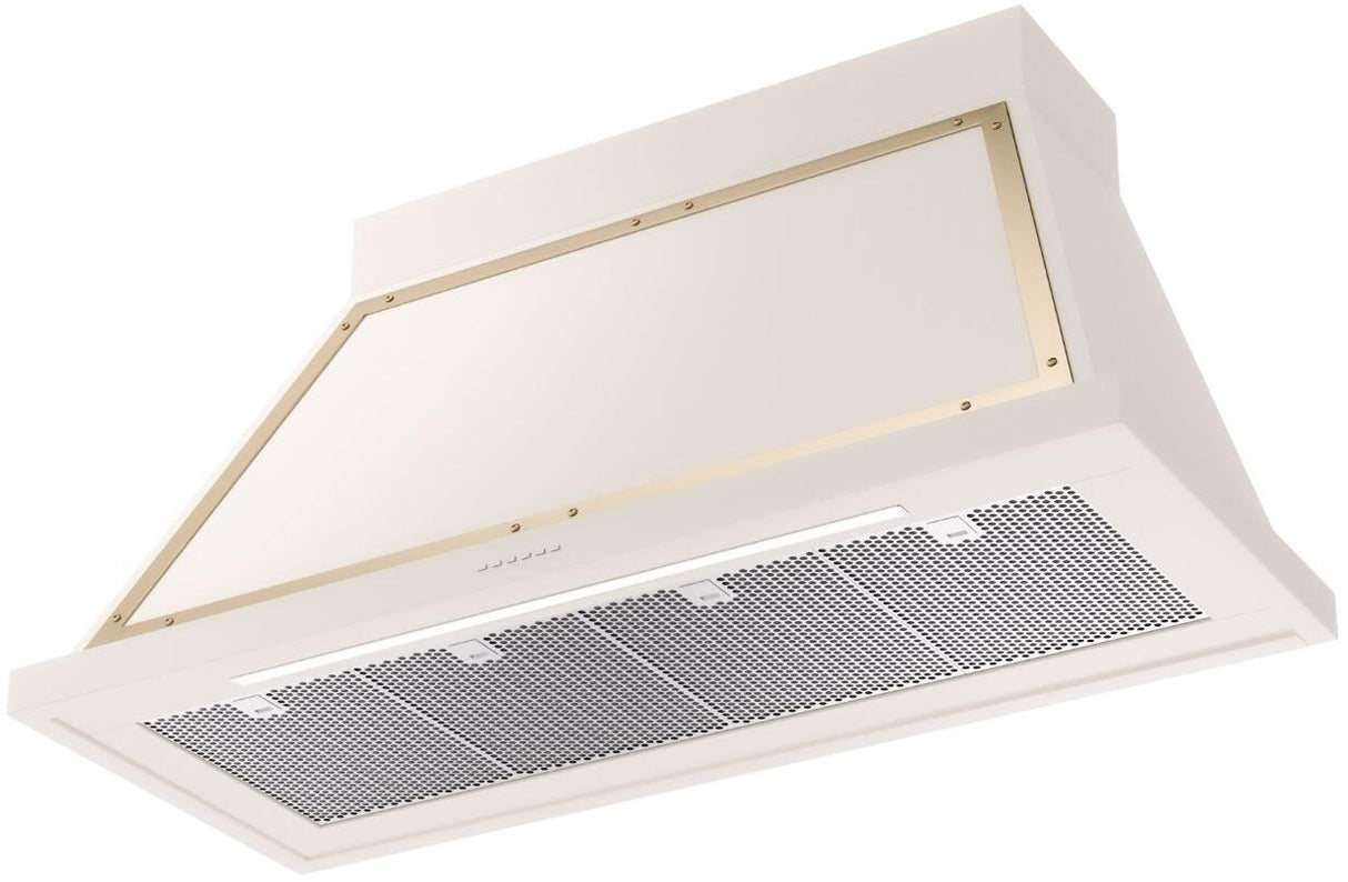 Nostalgie 48 Inch Antique White Wall Mount Convertible Range Hood