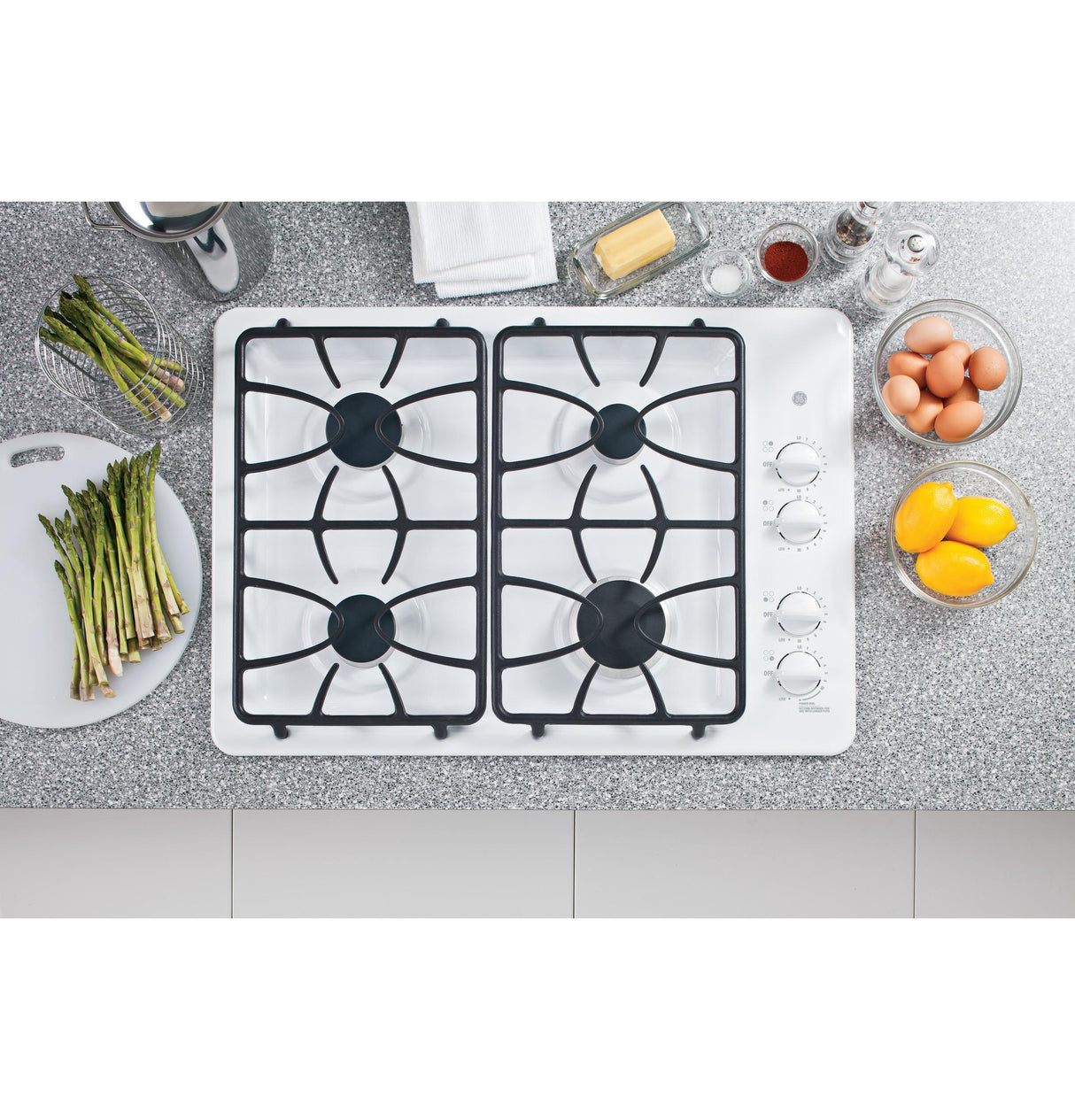 GE® 30" Built-In Gas Cooktop