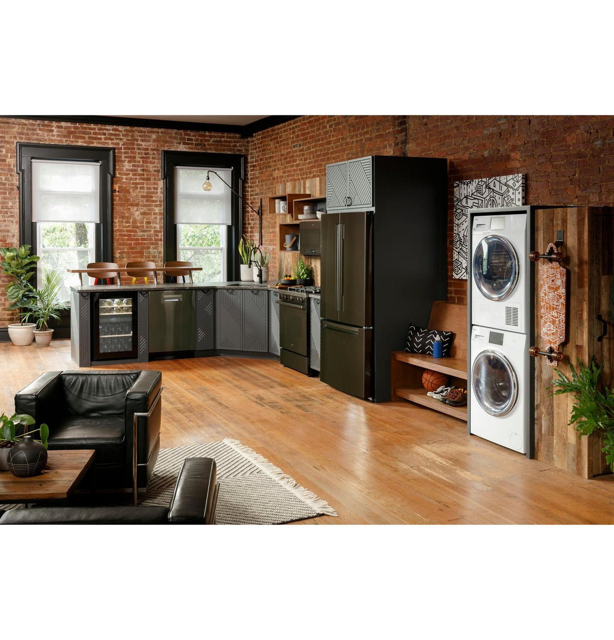 Haier ENERGY STAR® 4.1 cu.ft. Capacity Smart 24" Ventless Condenser Frontload Electric Dryer with Stainless Steel Basket