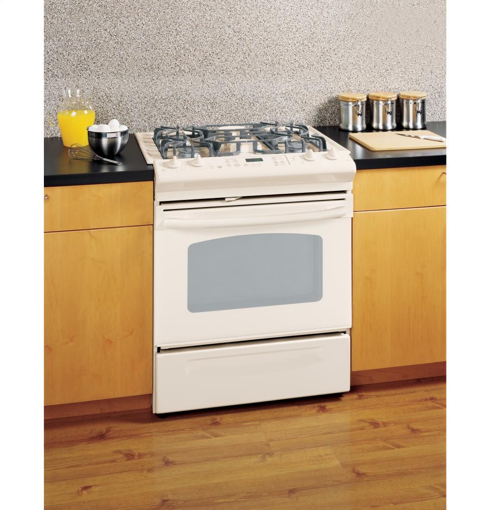 GE® 30" Slide-In Gas Range with Self-Cleaning Oven