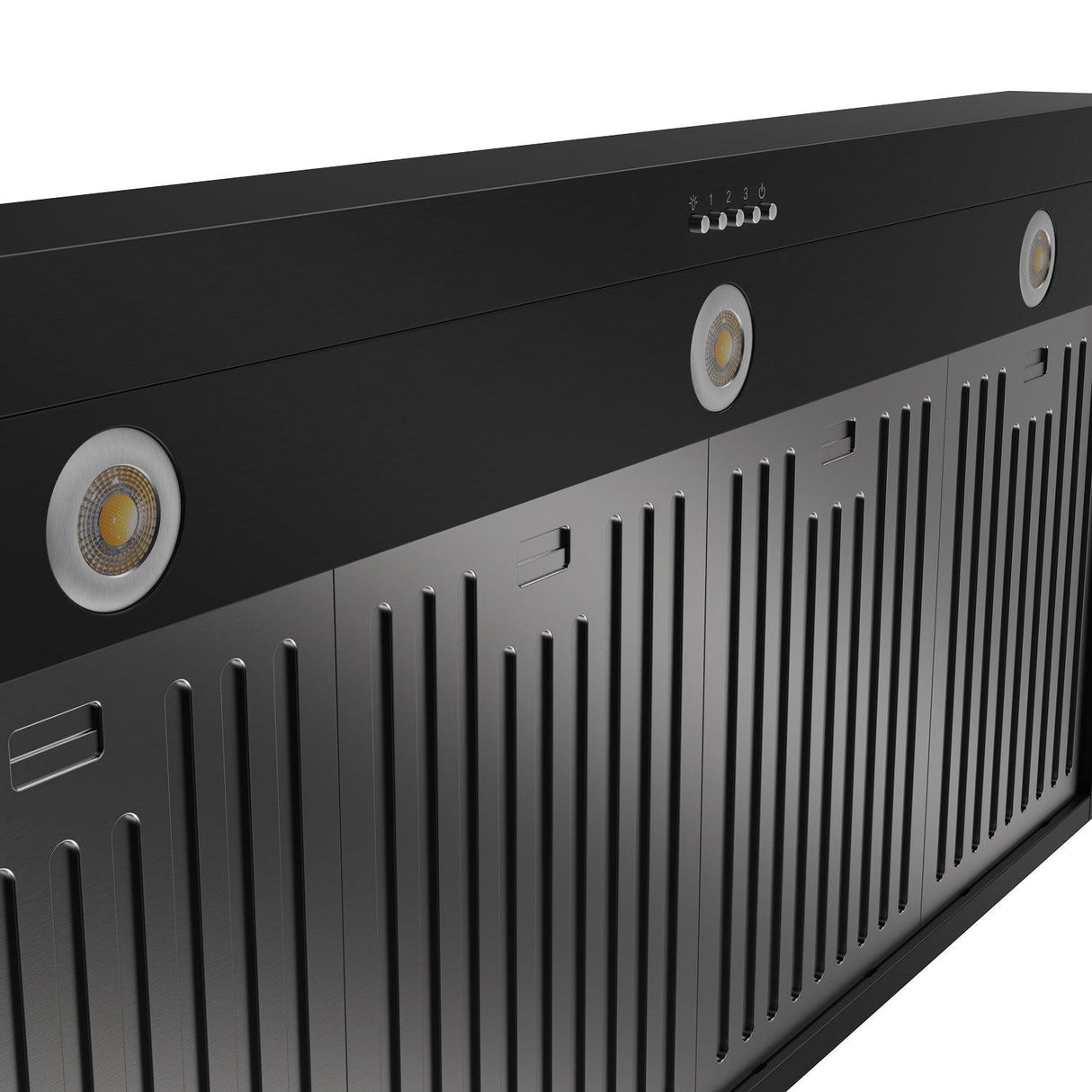 48" Professional Wall Mount Pyramid Range Hood In Black