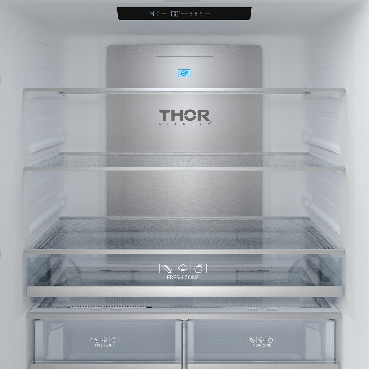 36 Inch French Door Counter Depth Refrigerator With Ice Maker - White/black Gordon Ramsay Series