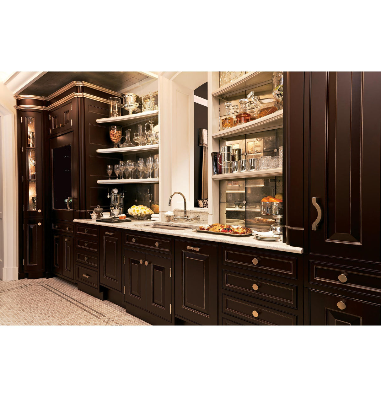 Monogram 30" Integrated Glass-Door Refrigerator for Single or Dual Installation