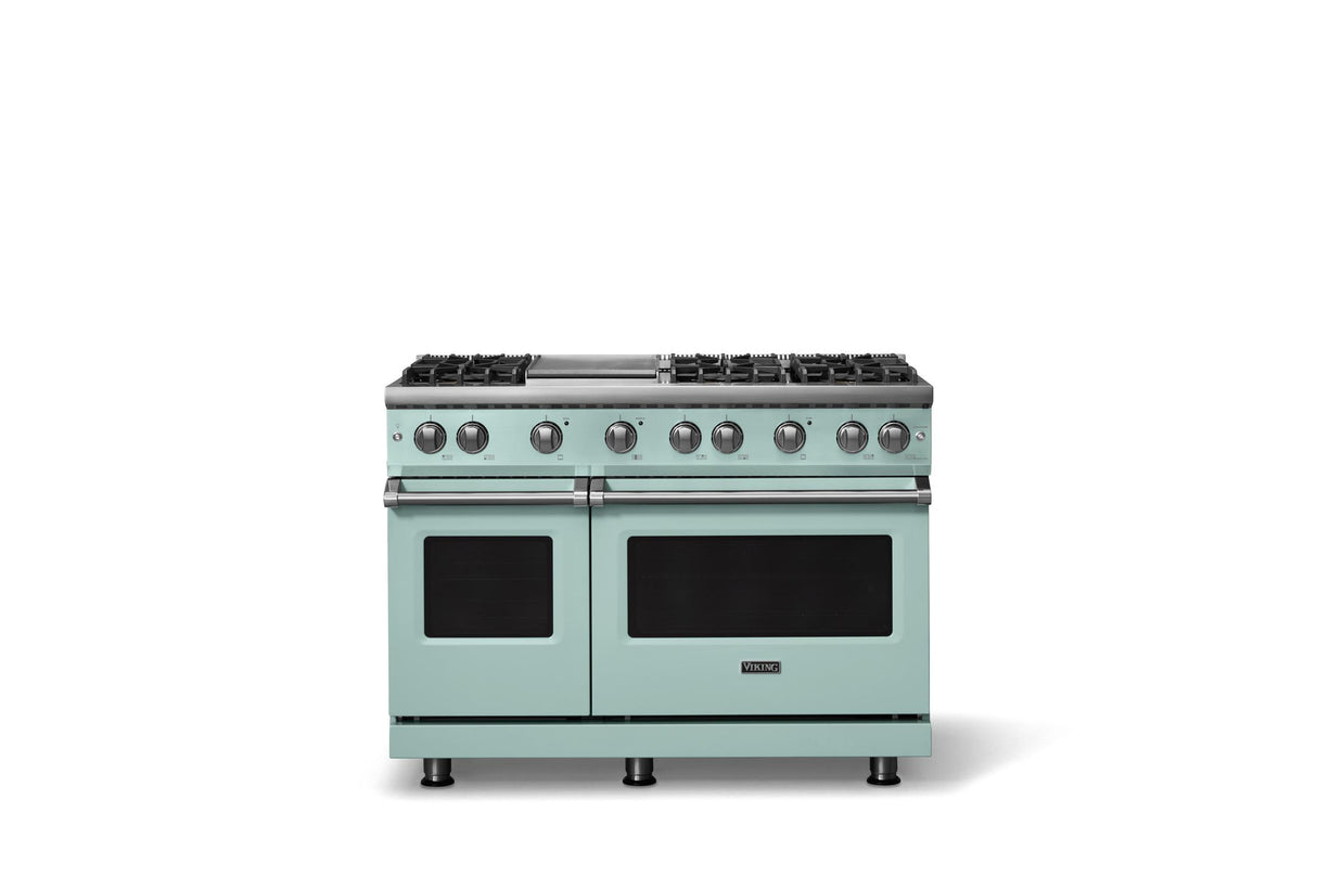 48"W. Sealed Burner Gas Range (Burner: 6g, Finish: Splash, Trim: Polished Chrome, Fuel: Propane)