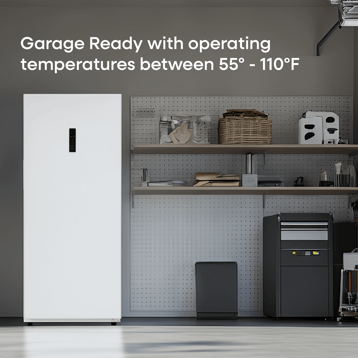 Element 14.0 cu. ft. Upright Convertible Freezer / Refrigerator - White, ENERGY STAR (EUF14CEEW)