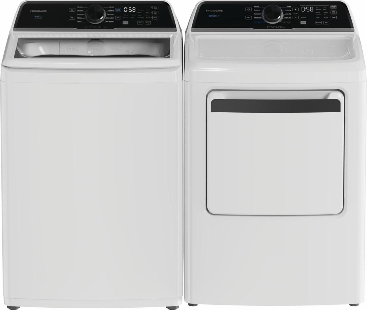 Frigidaire Side-by-Side Top Load Washer and Gas Dryer Set - White