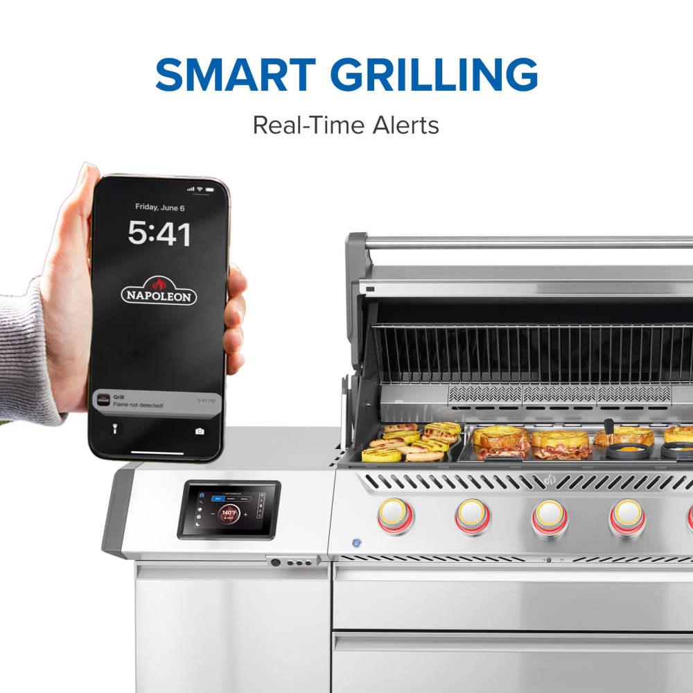Prestige PRO 665 Elite with Smart Technology & Electric Smoker Box , Natural Gas, Stainless Steel