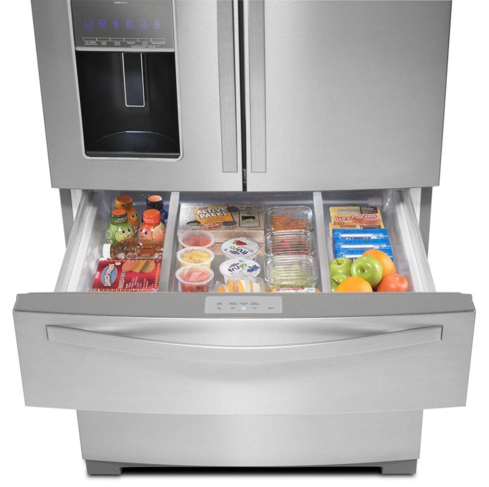 36-inch Wide 4-Door Refrigerator with More Flexible Storage