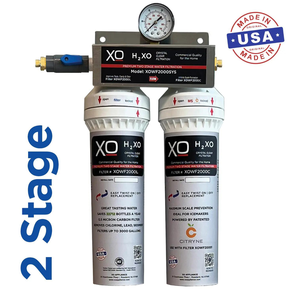 Dual Stage Home Water Filtration Replacement Cartridges