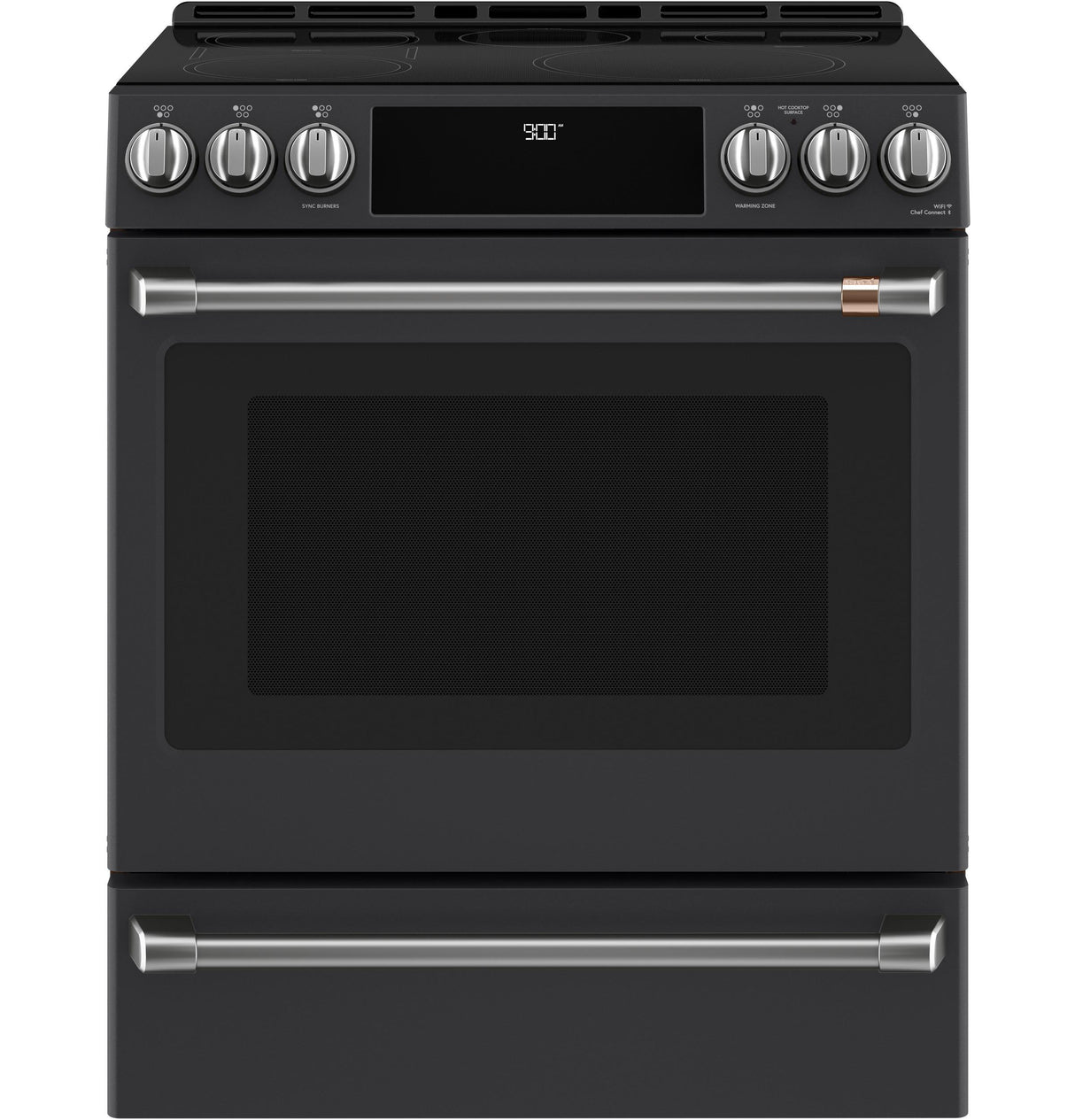 Café™ Front Control Induction Knobs and Handles - Brushed Stainless