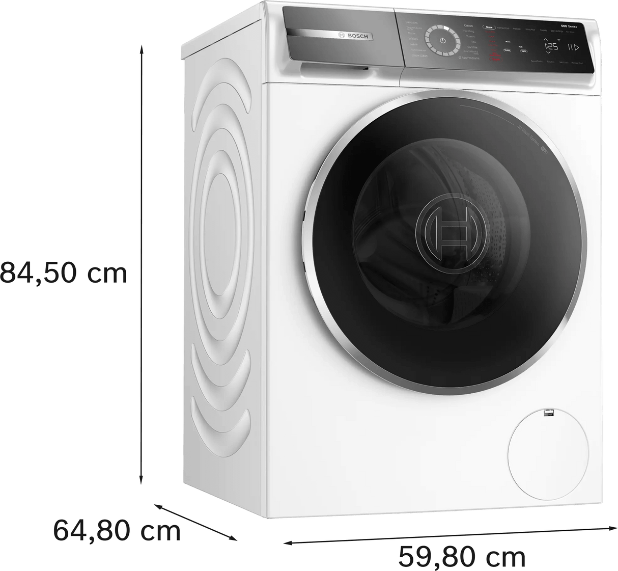 500 Series Compact Washer , White