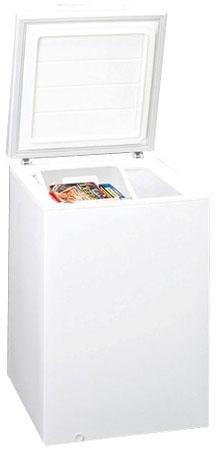 Household manual defrost chest freezer in slim width