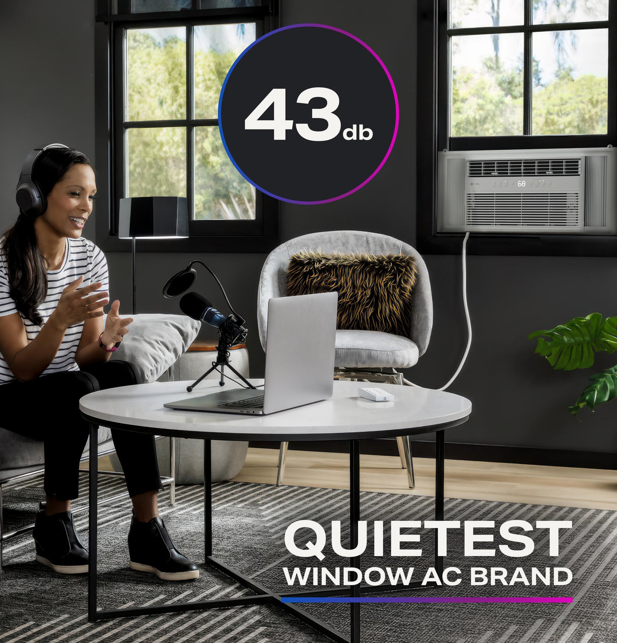GE Profile™ 8,000 BTU Inverter Smart Ultra Quiet Window Air Conditioner for Medium Rooms up to 350 sq. ft.