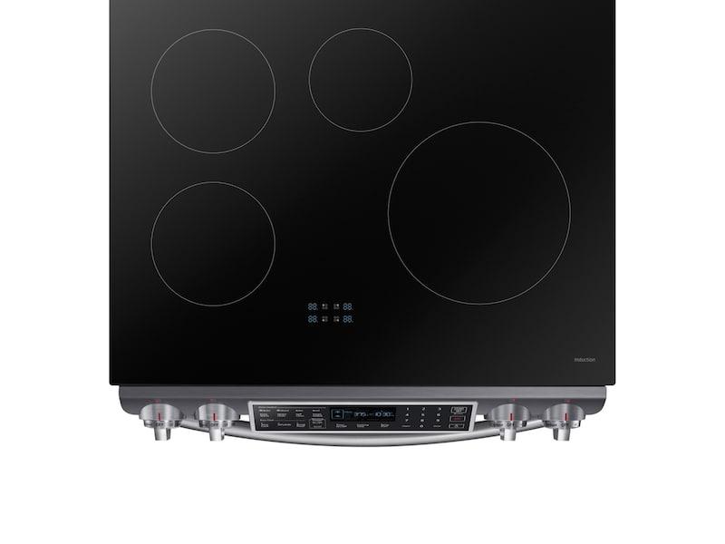 5.8 cu ft. Smart Slide-in Induction Range with Virtual Flame™ in Black Stainless Steel