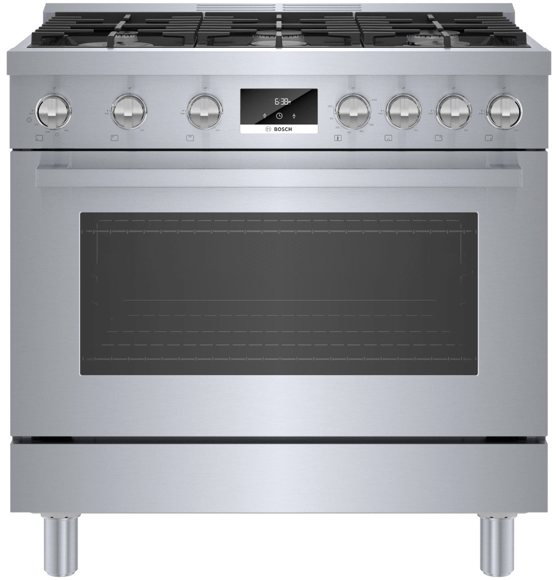 800 Series Dual Fuel Freestanding Range 36" Stainless Steel