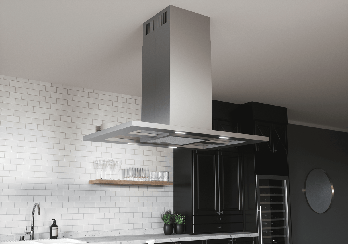 Modena, Island, 42in, SS+Glass, LED, ACT