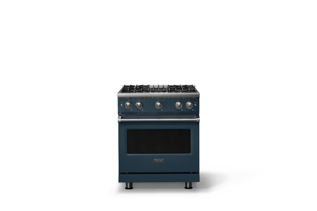 30"W. Sealed Burner Gas Range (Finish: Squall, Trim: Polished Chrome, Fuel: Propane)