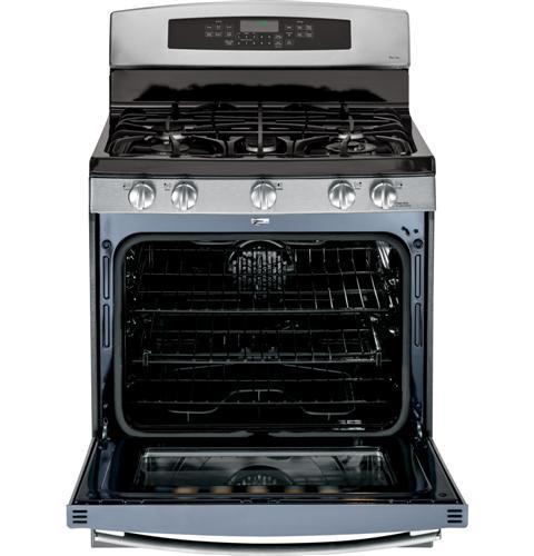 GE Profile™ Series 30" Dual-Fuel Free-Standing Range with Warming Drawer