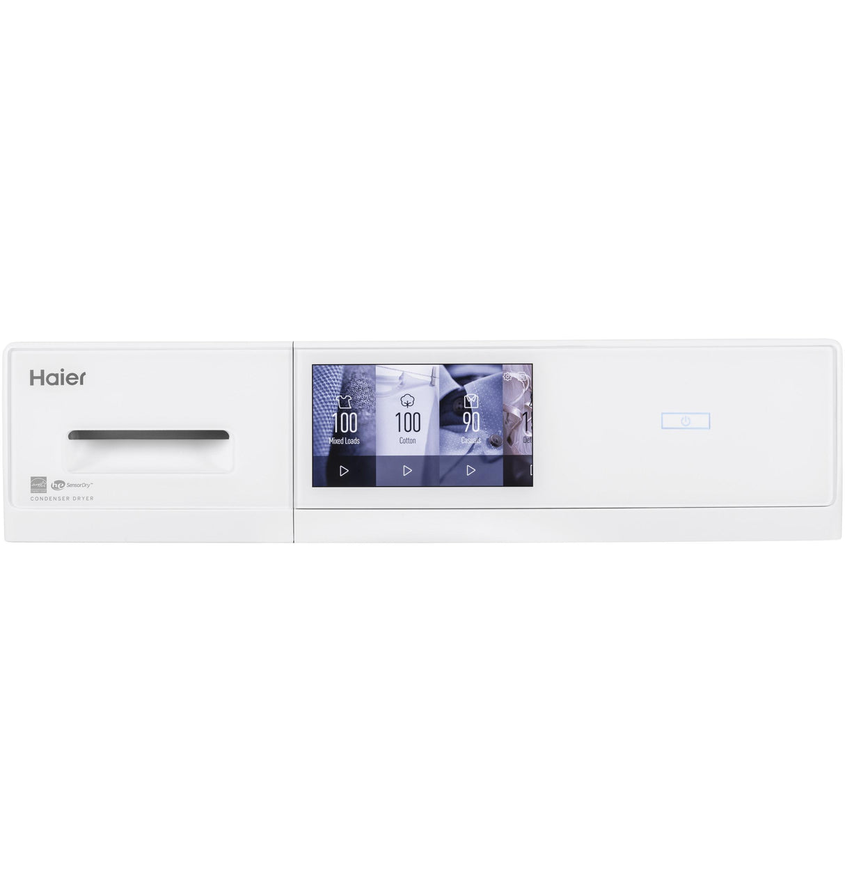 Haier ENERGY STAR® 4.1 cu.ft. Capacity Smart 24" Ventless Condenser Frontload Electric Dryer with Stainless Steel Basket