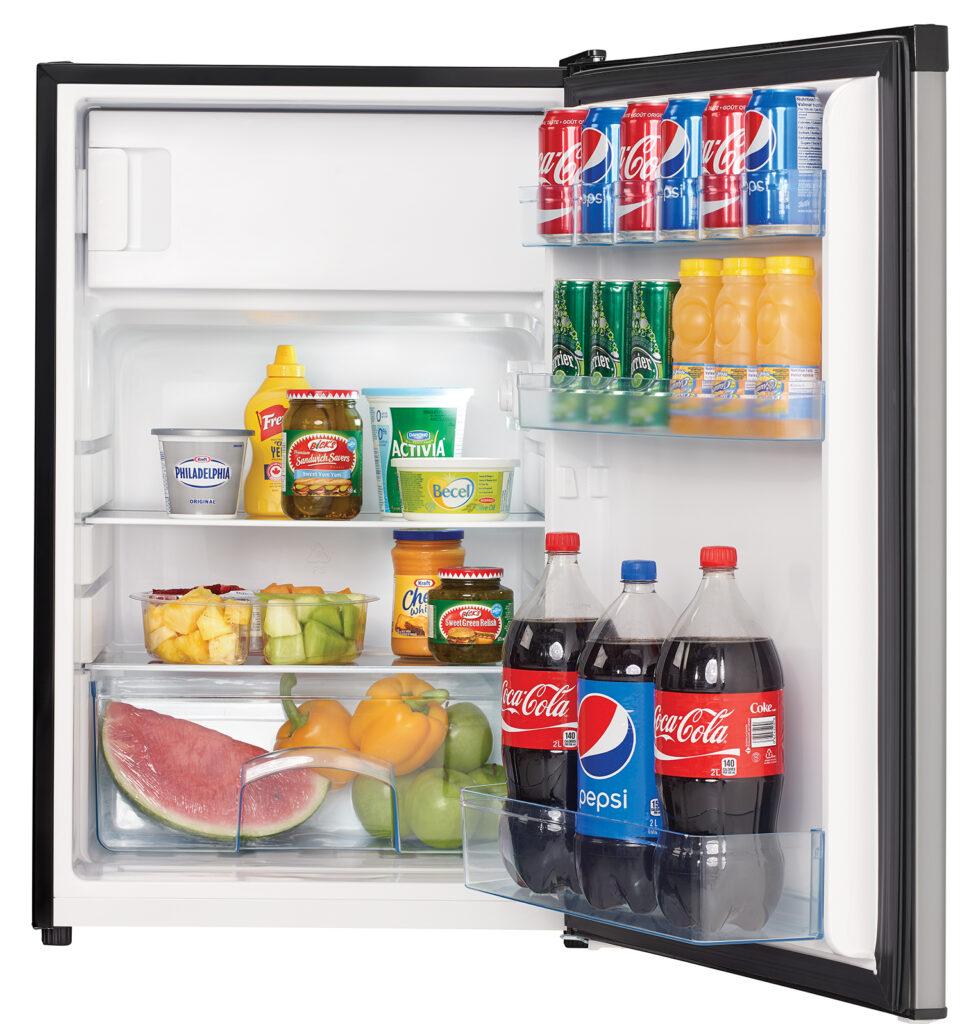 Danby 4.5 cu. ft. Compact Fridge with True Freezer in Stainless Steel Look