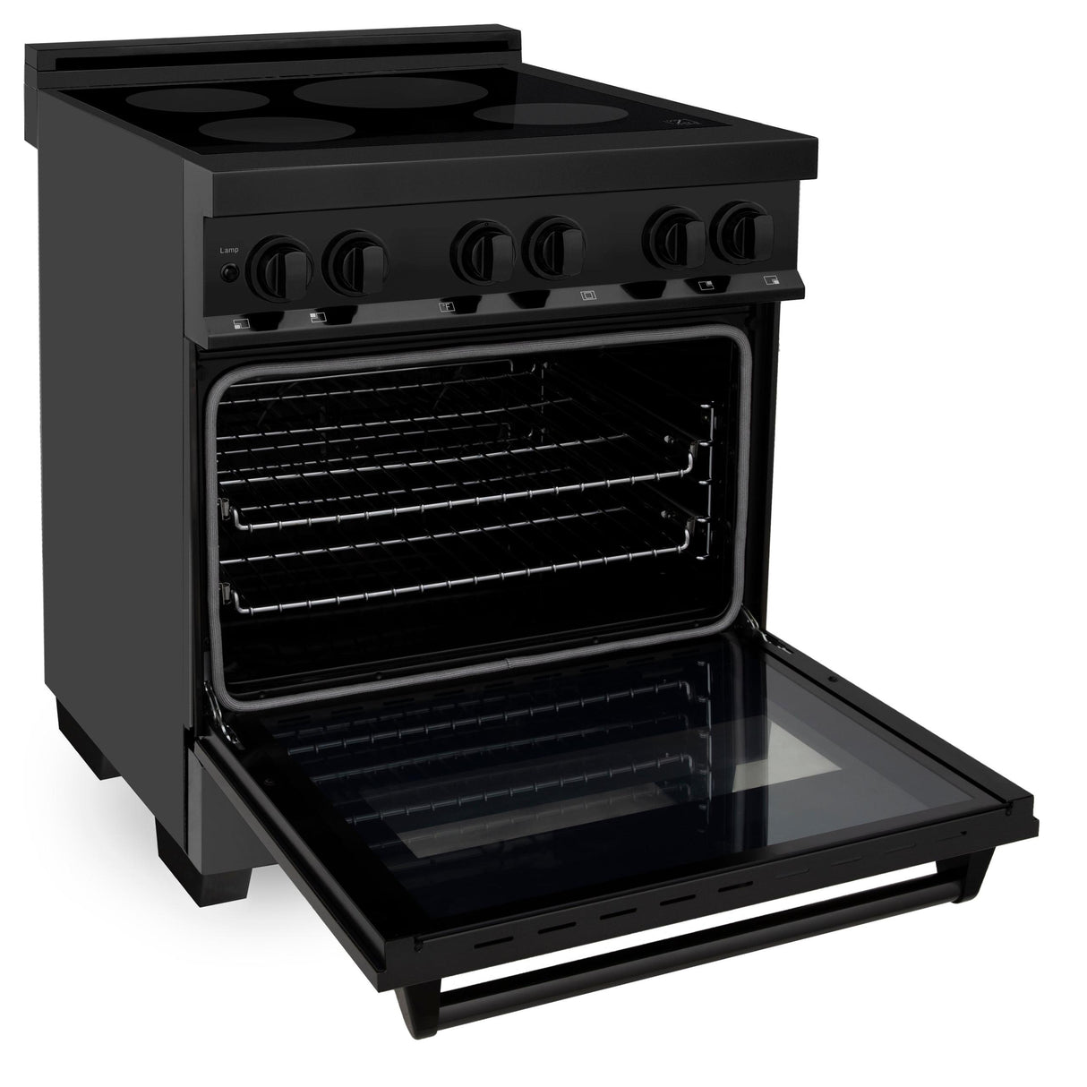 ZLINE Induction Range with a 4 Element Stove and Electric Oven in Black Stainless Steel (RAIND-BS-30)