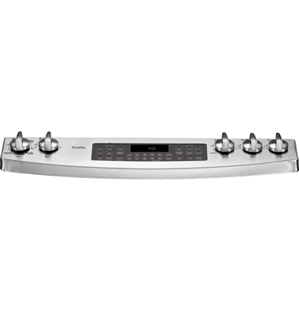 GE Profile™ Series 30" Slide-In Front Control Double Oven Gas Range