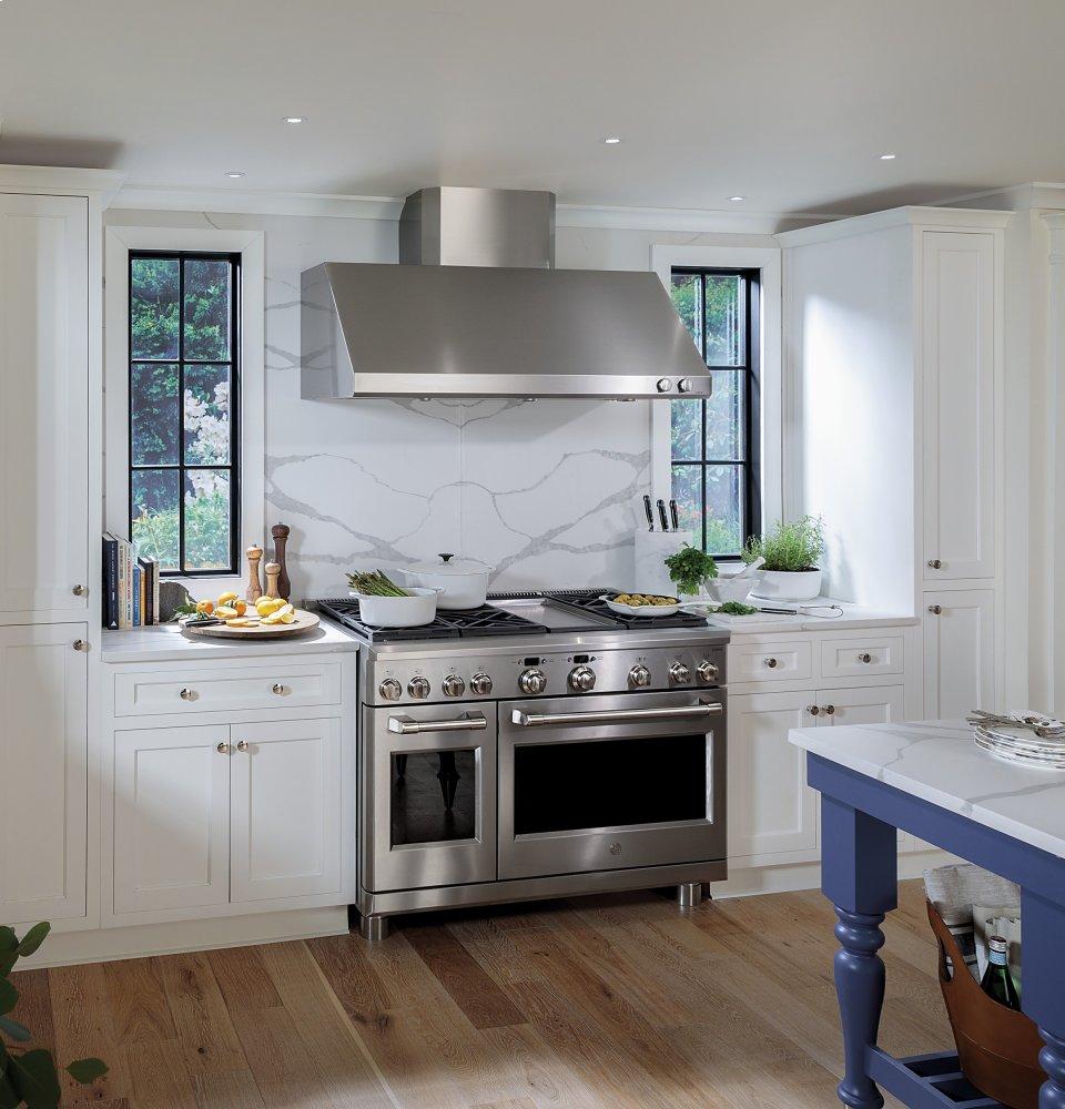 GE Cafe™ Series 48" Dual-Fuel Professional Range with 6 Burners and Griddle (Natural Gas)