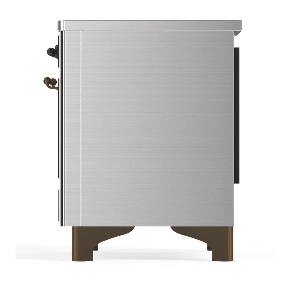 ILVE UMIB36NR3SSB Majestic III 36 inch Induction Range with 6 Elements, 3.5 cu. ft. Total Oven Capacity (Triple Glass Door, Stainless Steel, Burnished)