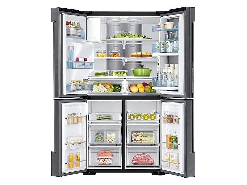 22 cu. ft. Food Showcase Counter Depth 4-Door Flex™ Refrigerator with FlexZone™ in Black Stainless Steel
