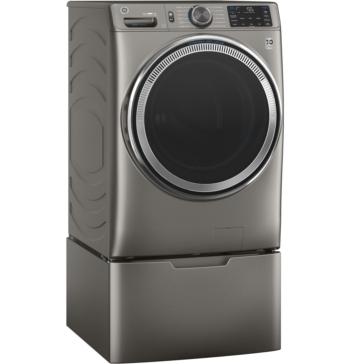 GE® ENERGY STAR® 4.8 cu. ft. Capacity Smart Front Load Steam Washer with SmartDispense™ UltraFresh Vent System with OdorBlock™ and Steam