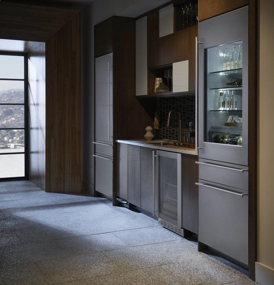 Monogram 30" Integrated Glass-Door Refrigerator for Single or Dual Installation