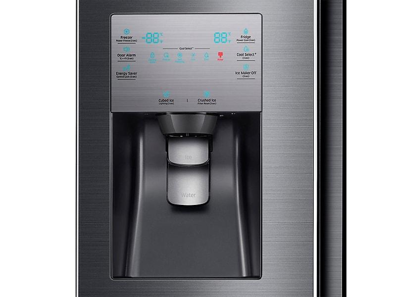 22 cu. ft. Food Showcase Counter Depth 4-Door Flex™ Refrigerator with FlexZone™ in Black Stainless Steel