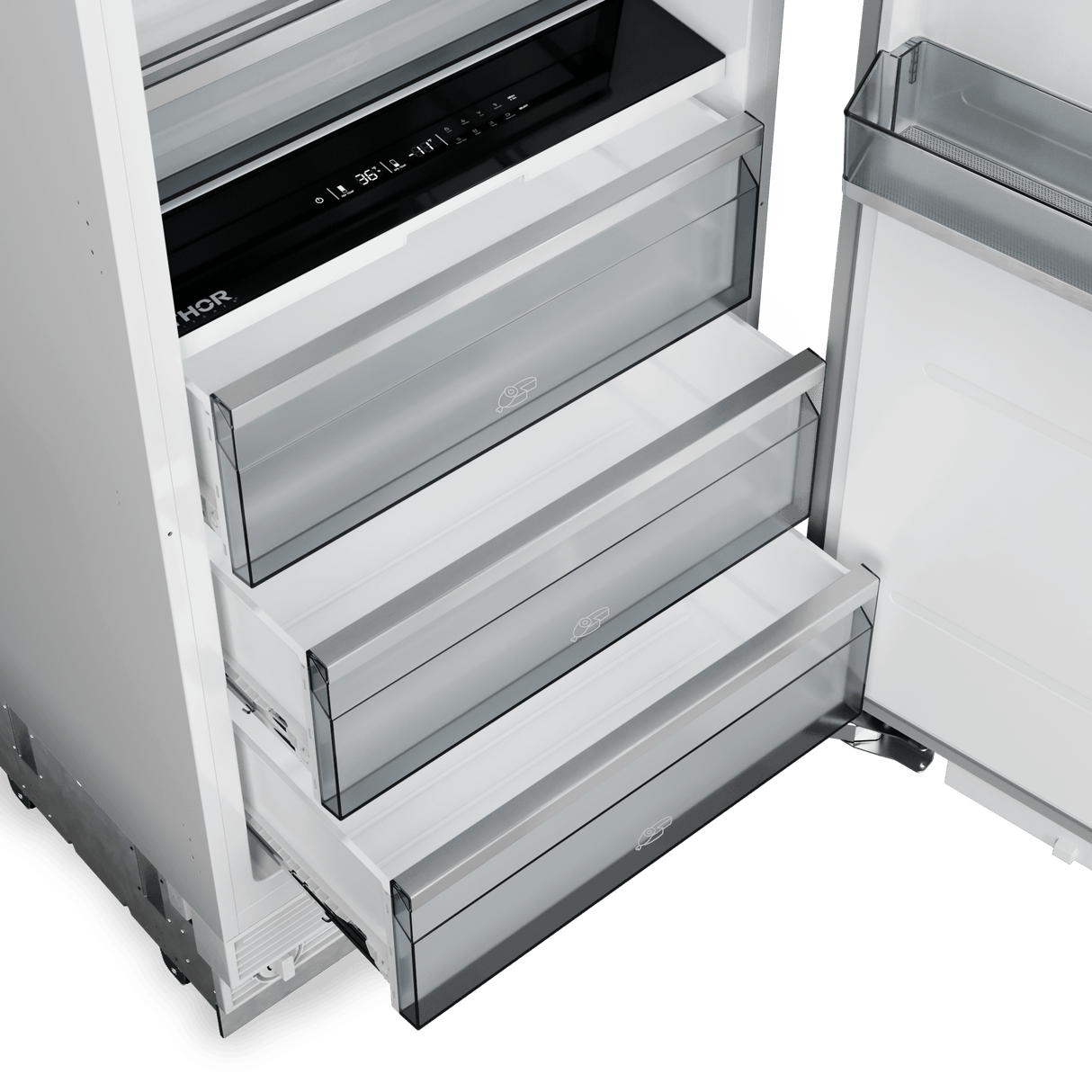 30 Inch Built-in Refrigerator Column, Stainless Steel Panel Ready