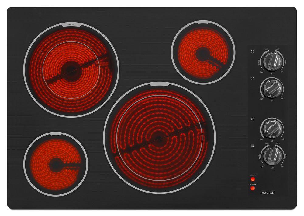 30-inch Wide Electric Cooktop with Two Dual-Choice Elements