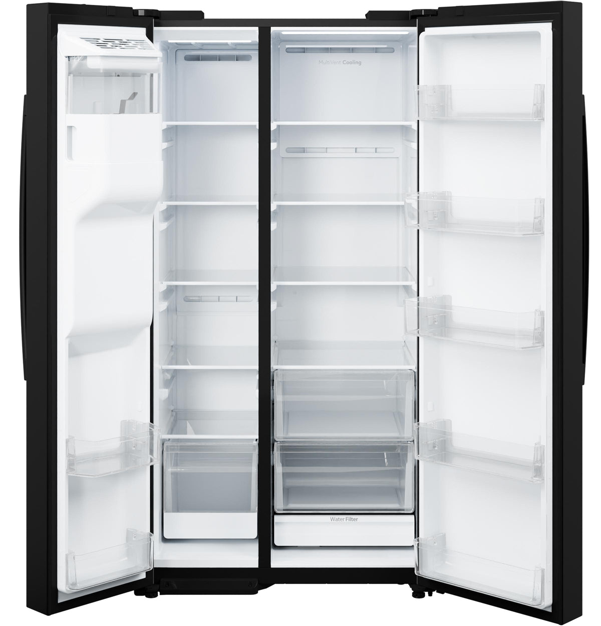 GE® 23.6 Cu. Ft. Counter-Depth Side-By-Side Refrigerator with Extra Tall Dispenser and In-Door Icemaker