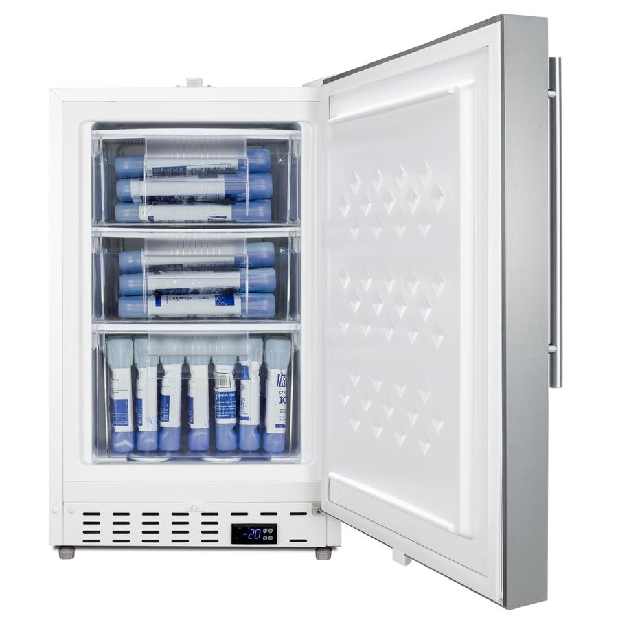 20" Wide Built-in Healthcare All-freezer, ADA Compliant