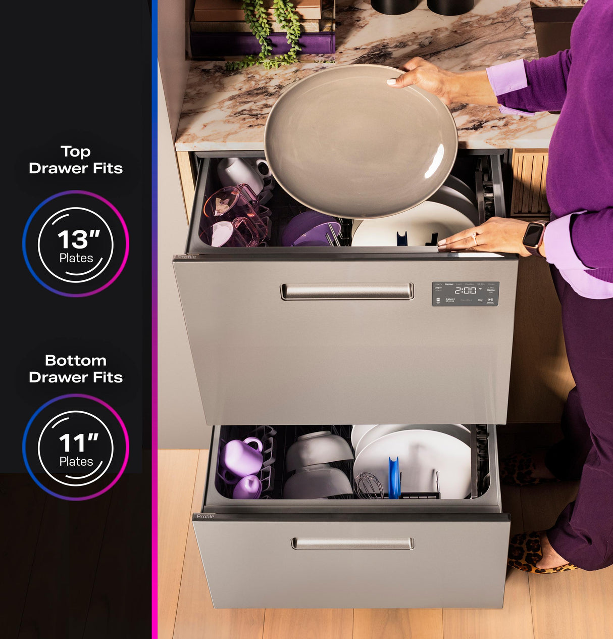 GE Profile™ Dishwasher Double Drawer