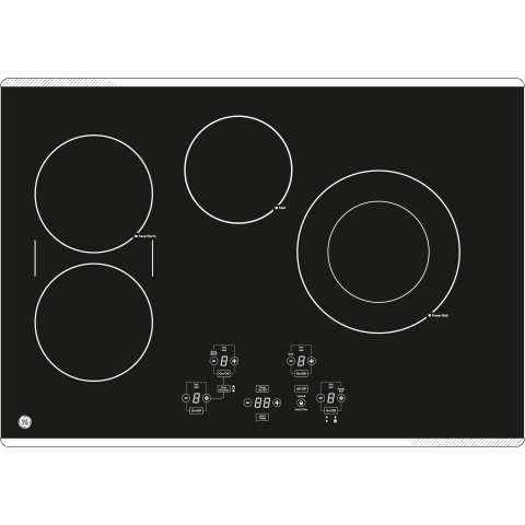 GE® 30" Built-In Touch Control Electric Cooktop