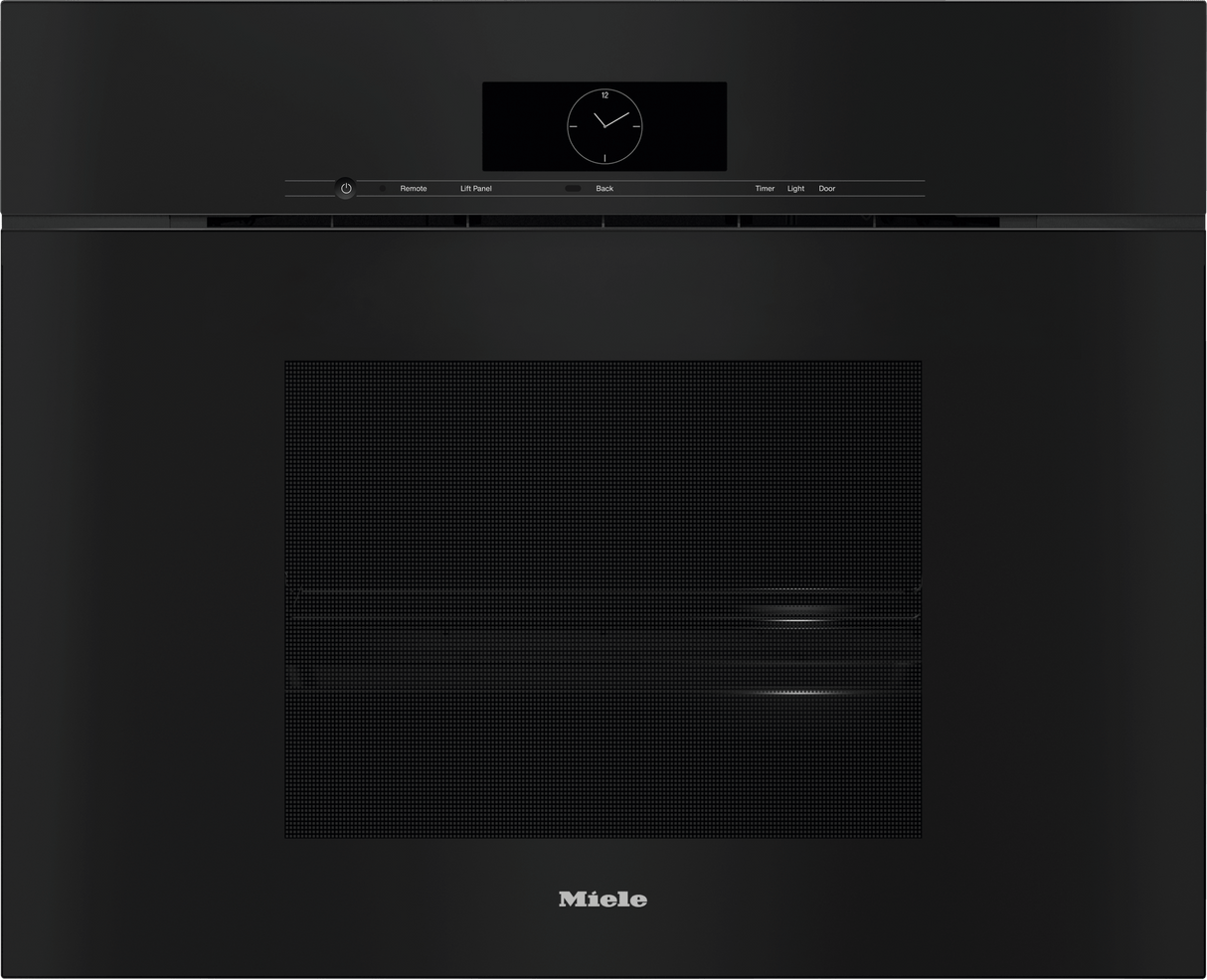 DGC 7880X Obsidian Black - 30" Handleless Combi-Steam Oven XXL for steam cooking, baking, roasting with roast probe + menu cooking.
