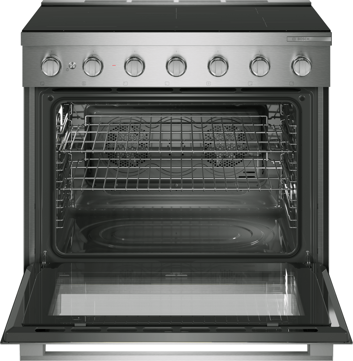 500 Series, Induction freestanding range cooker, 36'', Stainless steel